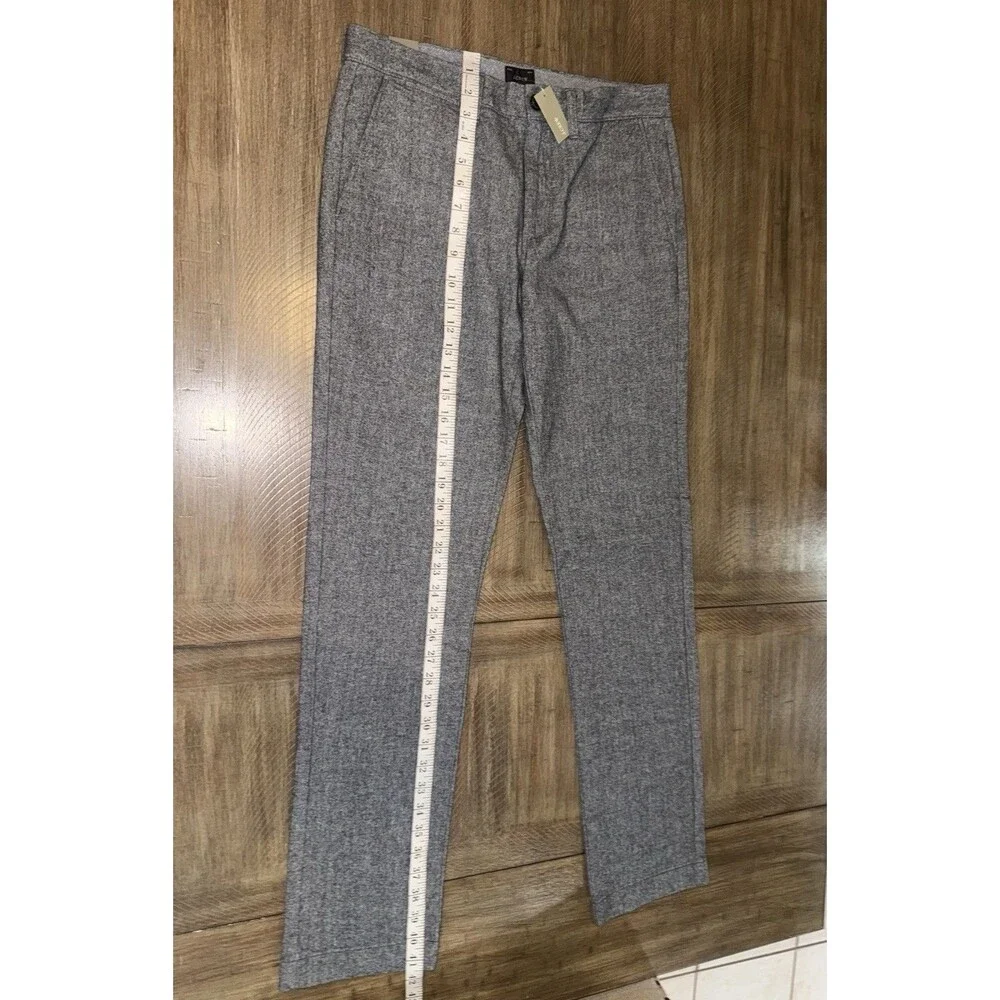 NWT J. Crew 770 Straight Dress Pants Gray Brushed Twill Stretch  Size 29x32 $118
